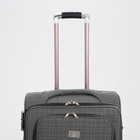 Чемодан малый 24" на молнии, кодовый замок, с расширением, цвет серый - фото 23875257