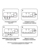 Чемодан большой 95 л (L), отдел на молнии, кодовый замок, 4 колеса, 2 наружных кармана, серый 9803772 - фото 16427126