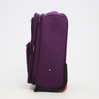 Чемодан малый 20", отдел на молнии, кодовый замок, 3 колеса, 2 наружных кармана, цвет фиолетовый - фото 23897877
