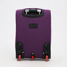 Чемодан малый 20", отдел на молнии, кодовый замок, 3 колеса, 2 наружных кармана, цвет фиолетовый - Фото 7