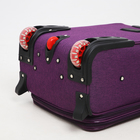 Чемодан малый 20", отдел на молнии, кодовый замок, 3 колеса, 2 наружных кармана, цвет фиолетовый - Фото 8