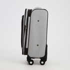 Чемодан малый 20" на молнии, кодовый замок, с расширением, цвет серый - фото 23875300