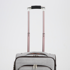 Чемодан малый 20" на молнии, кодовый замок, с расширением, цвет серый - фото 23875302