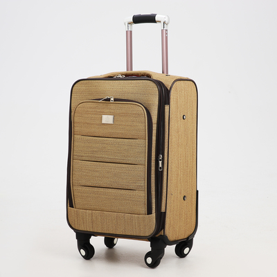 Чемодан малый 33 л (S), отдел на молнии, кодовый замок, с расширением, цвет бежевый