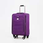 Чемодан малый 20", отдел на молнии, кодовый замок, 4 колеса, наружный карман, цвет фиолетовый - фото 321404455