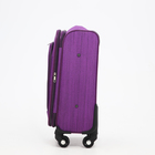 Чемодан малый 20", отдел на молнии, кодовый замок, 4 колеса, наружный карман, цвет фиолетовый - Фото 3