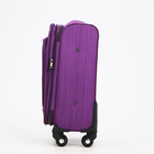 Чемодан малый 20", отдел на молнии, кодовый замок, 4 колеса, наружный карман, цвет фиолетовый - Фото 4