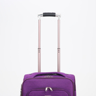 Чемодан малый 20", отдел на молнии, кодовый замок, 4 колеса, наружный карман, цвет фиолетовый - Фото 6