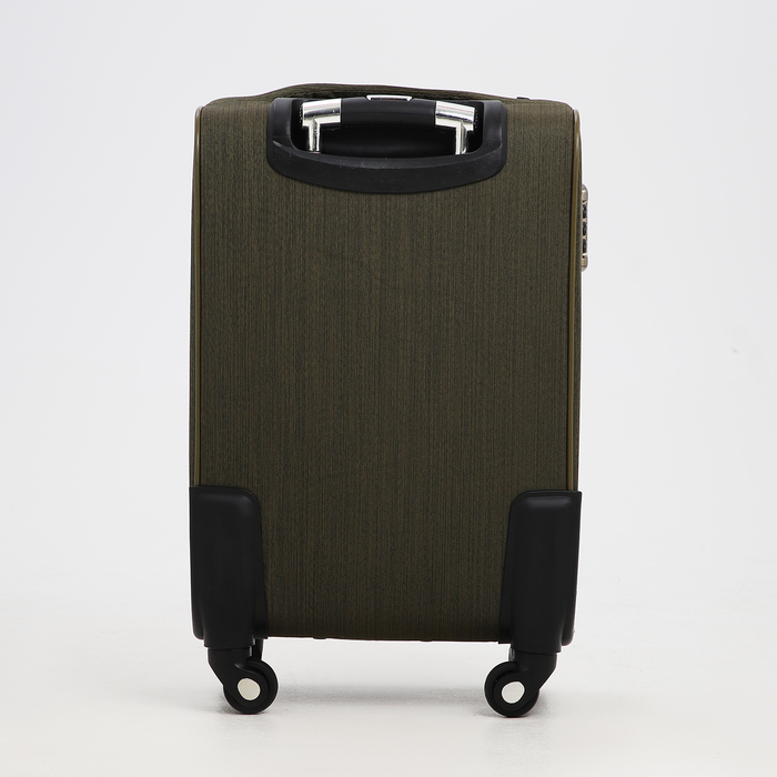 Чемодан малый 33 л (S), отдел на молнии, кодовый замок, с расширением, цвет хаки