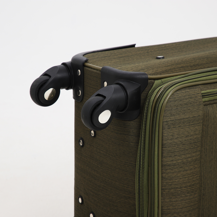 Чемодан малый 33 л (S), отдел на молнии, кодовый замок, с расширением, цвет хаки