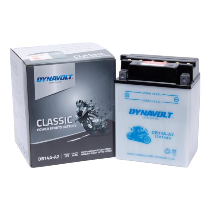 Аккумулятор Dynavolt DB14A-A2, 12V, DRY, прямая, 160 A, 134 х 89 х 176 - Фото 1