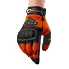 Перчатки мотоциклетные MOTEQ Twist 2.1, сетка, мужские, размер S, оранжевые, черные - фото 298840387
