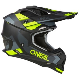 Шлем кроссовый O'Neal 2Series Spyde V.23, ABS, матовый,  серый/желтый, S