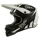 Шлем кроссовый O'Neal 3Series Interceptor, ABS, матовый,  черный/белый, S - Фото 1
