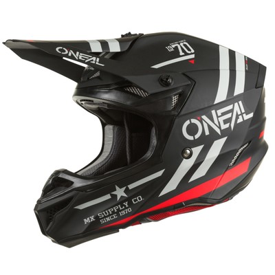 Шлем кроссовый O'Neal 5Series Squadron, ABS, матовый, черный/серый, M