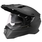 Шлем кроссовый со стеклом O'Neal D-SRS Solid V24, ABS, матовый, черный, S - Фото 1