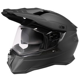 Шлем кроссовый со стеклом O'Neal D-SRS Solid V24, ABS, матовый, черный, S