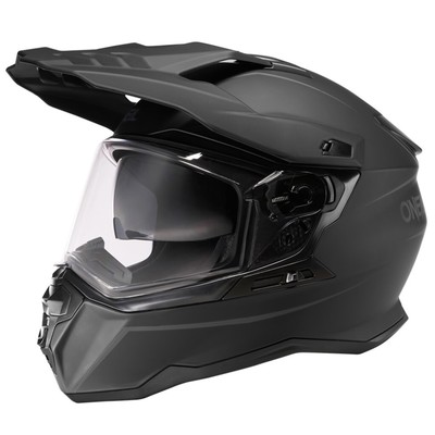 Шлем кроссовый со стеклом O'Neal D-SRS Solid V24, ABS, матовый, черный, M