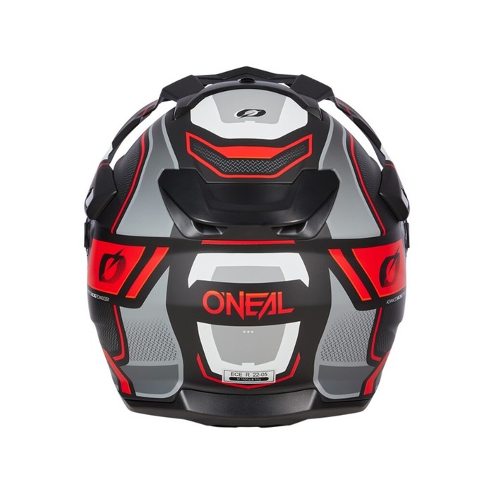 Шлем кроссовый со стеклом O'Neal D-SRS Square V24, ABS, матовый, красный/черный, S - фото 1909577148