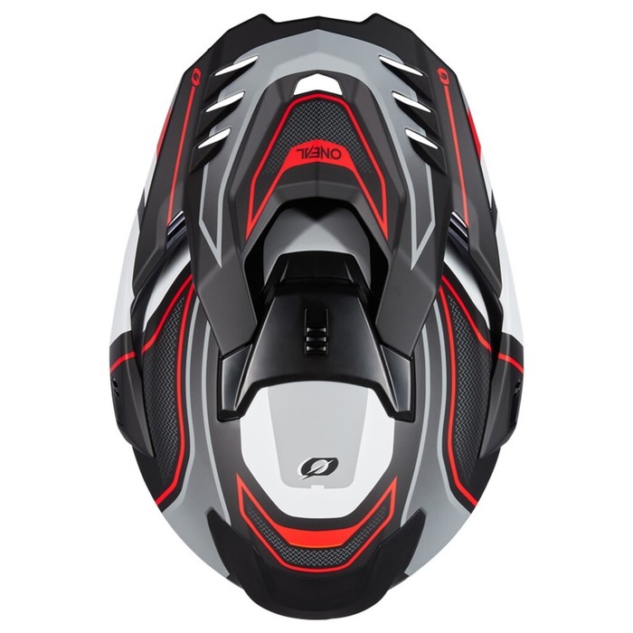 Шлем кроссовый со стеклом O'Neal D-SRS Square V24, ABS, матовый, красный/черный, S - фото 1909577149