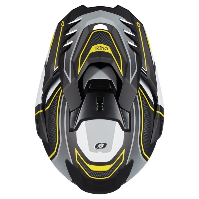 Шлем кроссовый со стеклом O'Neal D-SRS Square V24, ABS, матовый, желтый/черный, S - фото 1909577162