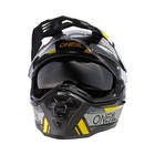 Шлем кроссовый со стеклом O'Neal D-SRS Square V24, ABS, матовый, желтый/черный, M - Фото 4