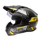 Шлем кроссовый со стеклом O'Neal D-SRS Square V24, ABS, матовый, желтый/черный, L - Фото 2