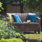 Диван садовый Corfu, 128×70×79 см, с подушками, цвет мокко - Фото 3