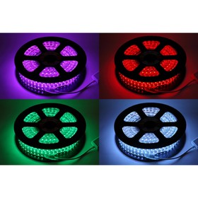 Светодиодная лента ЭРА 220В, 14x7 см, SMD5050, 20 м, IP67, 14.4Вт/м, 60 LED/м, RGB 10365842