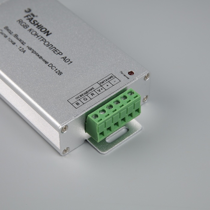 Контроллер ЭРА, для RGB ленты, 12 В, 200 Вт, 24 А, IP20, пульт ДУ - фото 1886039431