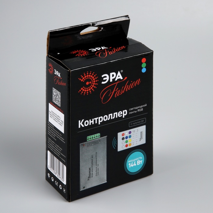 Контроллер ЭРА, для RGB ленты, 12 В, 200 Вт, 24 А, IP20, пульт ДУ - фото 1908109208