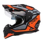 Шлем кроссовый со стеклом O'Neal Sierra R V24, ABS, матовый, оранжевый/черный, S - Фото 1