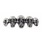 Декоративная металическая наклейка-значок "Skull in line" - фото 298841016