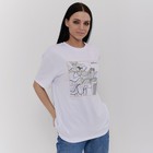 Футболка женская, цвет белый, размер ONE SIZE (42-46) - фото 24015776