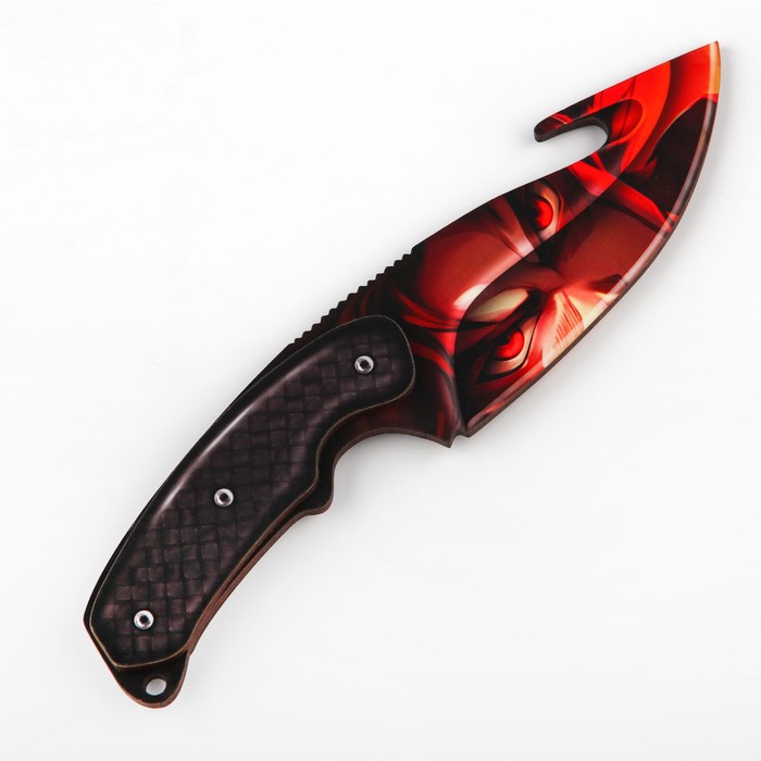 Сувенир деревянный нож с лезвием крюком «Аниме красный», 22 см - фото 1908109465