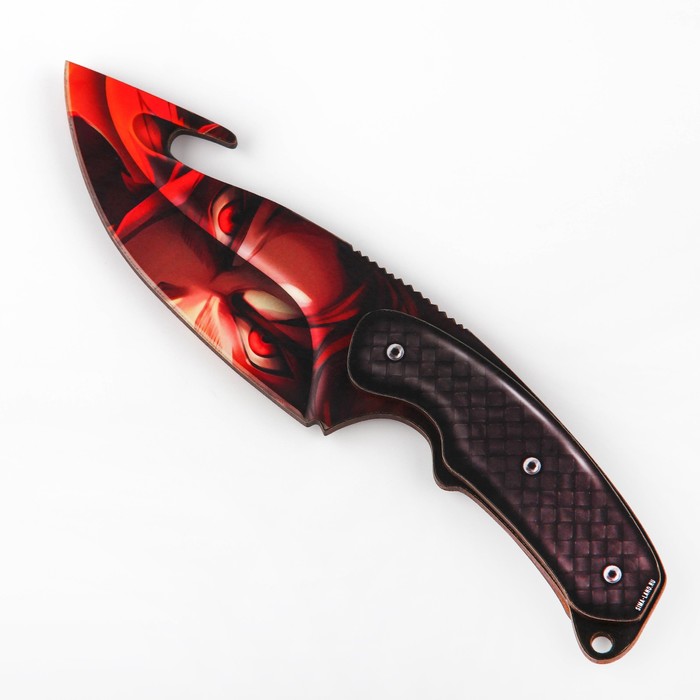 Сувенир деревянный нож с лезвием крюком «Аниме красный», 22 см - фото 1908109466
