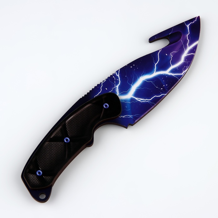 Сувенир деревянный нож с лезвием крюком «Молния», 22 см - фото 1908109475