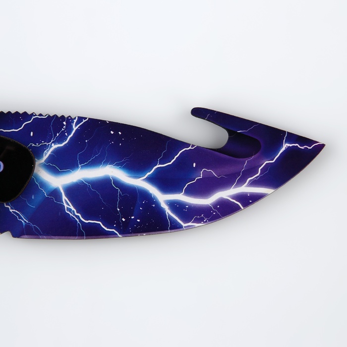 Сувенир деревянный нож с лезвием крюком «Молния», 22 см - фото 1908109478