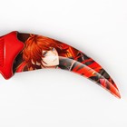 Деревянное оружие, детское сувенирное «Парень аниме», нож керамбит, 18 см. (комплект 2 шт) - фото 25480312