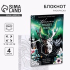 Блокнот раскраска А5 «Север», 4 листа - Фото 1