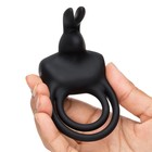 Вибронасадка с кольцом Happy Rabbit Cock Ring черная - Фото 6