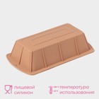 Форма для выпечки Доляна «Хлеб», силикон, 24×13×6 см, внутр.размер 21×11 см, бежевая - Фото 2