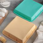 Форма для выпечки Доляна «Квадрат», силикон, 27×27×4 см (с бортиками), внутренний размер 23×23 см, МИКС - Фото 7