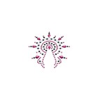 Набор стикеров Breast & Pubic jewelry Crystal Stiker черный и розовый, 3 шт. - Фото 4