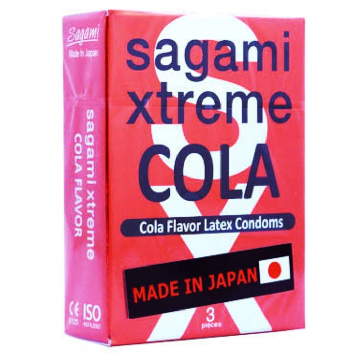 Презервативы Sagami Xtreme Cola латексные, с ароматом колы 3шт. - Фото 1