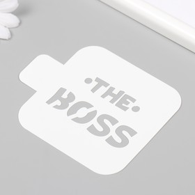 Пластиковый трафарет для творчества «The Boss», с надписью, шаблон, 9×9 см