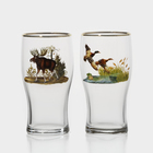 Набор стеклянных бокалов для пива «Трофейная охота», 510 мл, 2 шт - фото 26149584