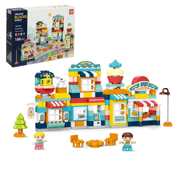 Конструктор «Улица счастья», 2 варианта сборки, 186 деталей, уценка - Фото 1