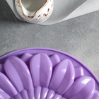 Форма силиконовая для выпечки Доляна «Подсолнух», 29×5 см, цвет МИКС - Фото 3