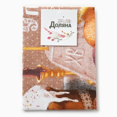 Полотенце кухонное «Доляна. Светлой пасхи», 28×46 см, рогожка, 100% хлопок, 160 г/м²